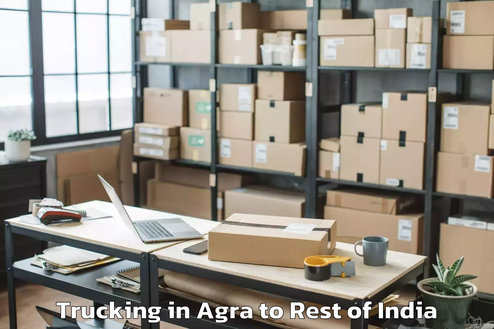 Easy Agra to Utnur Trucking Booking